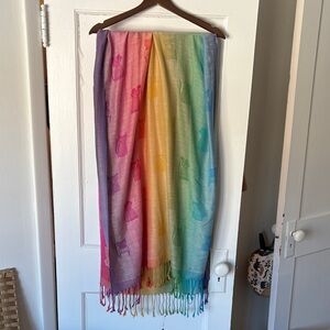 Rainbow Cat Pashmina Scarf